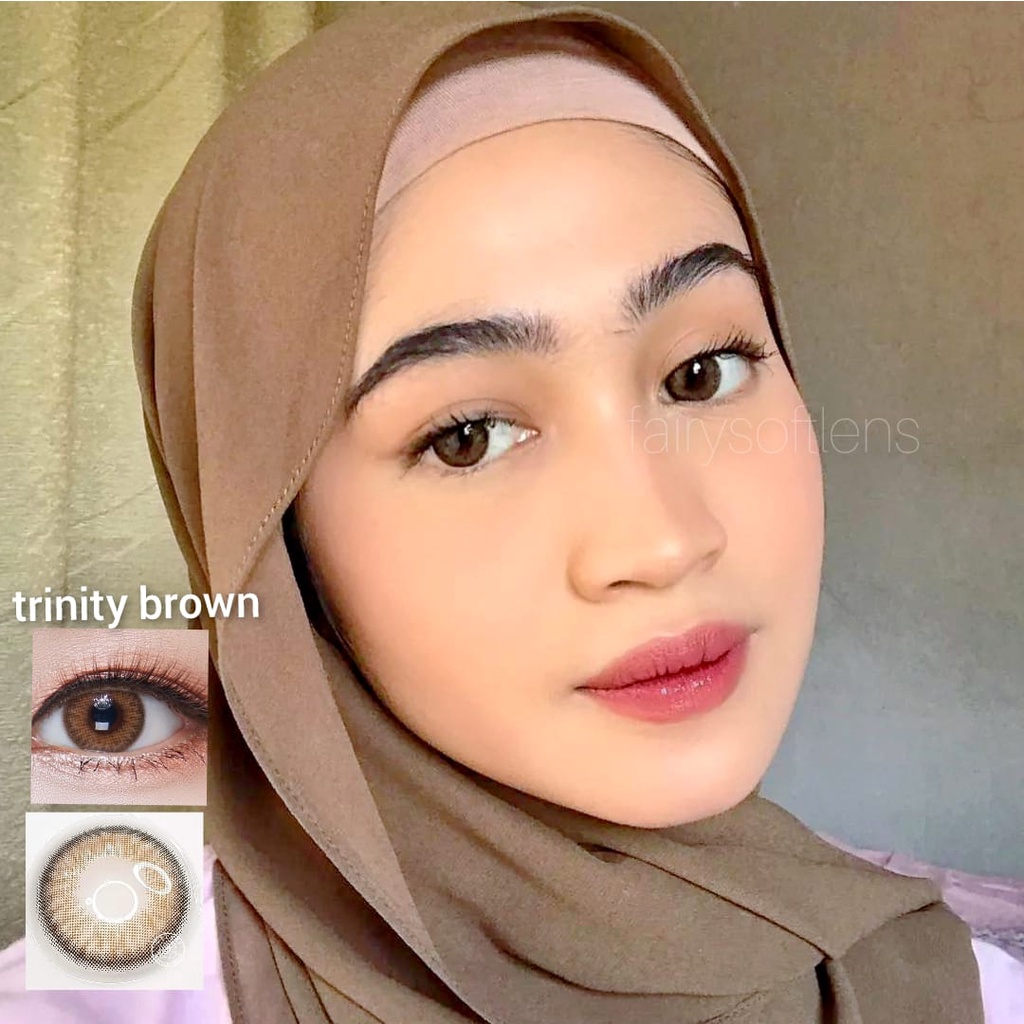 SOFTLENS KITTY KAWAI TRINITY BROWN / KONTAK LENSA