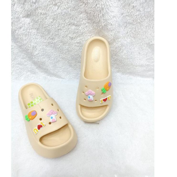 Harga TERMURAAH.. Sandal Selop Wedges Candy Sandal Viral Tiktok Para Artis 7002 Sandal Fuji