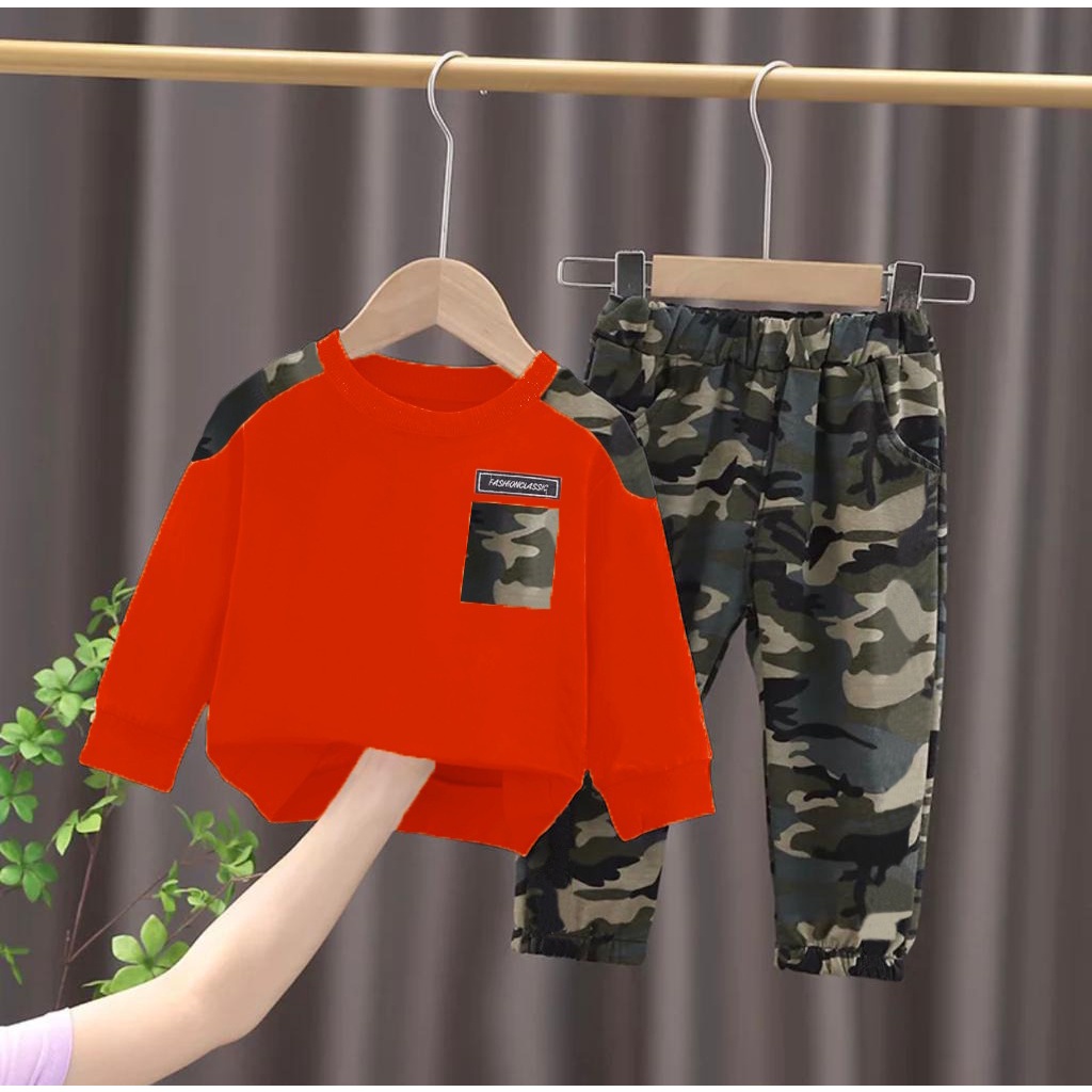 SETELAN ANAK BAJU ANAK 1-5 TAHUN SETELAN ANAK LAKI LAKI BAJU ANAK LAKI LAKI PAKAIAN ANAK LAKI LAKI FASHION ANAK LAKI LAKI BAJU ANAK LENGAN PANJANG BAJU ANAK MASA KINI BAJU ANAK TERBARU BAJU ANAK REGLAN SETELAN ARMY KIDS PANJANG ANAK TERBARU