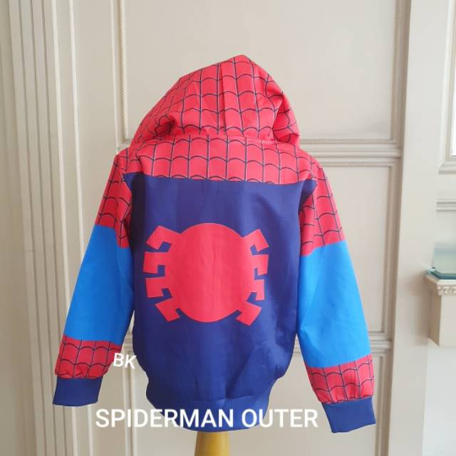 SPIDERMAN OUTER / JAKET ANAK COWOK MERAH BIRU KEREN IMPORT MURAH / JACKET SPIDERMAN AVENGER