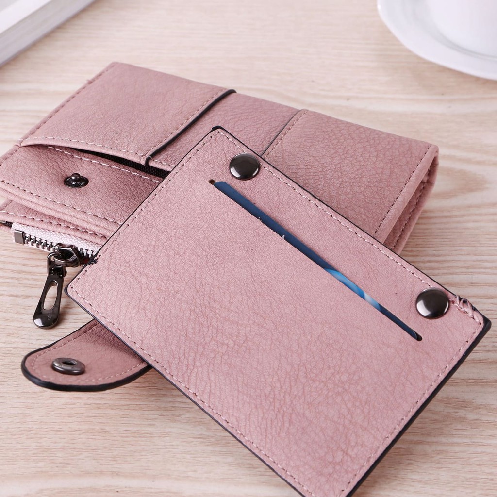 DOMPET WANITA PINKA WA031P3 IMPORT PINK KULIT LIPAT KOREA FASHION ABG PESTA MURAH BATAM PREMIUM ORI