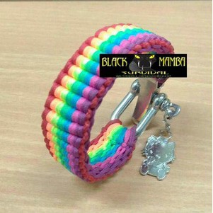 Gelang Paracord BlackMamba's Rainbow Cake dadar gulung