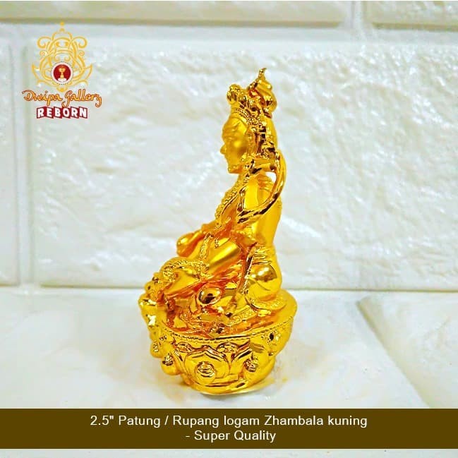 2.5&quot; Patung/ Rupang Logam Yellow Zhambala - Super Quality