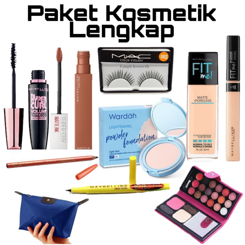 Paket Kosmetik Maybelline Lengkap Murah 8 In 1 - Paket Makeup Maybelline