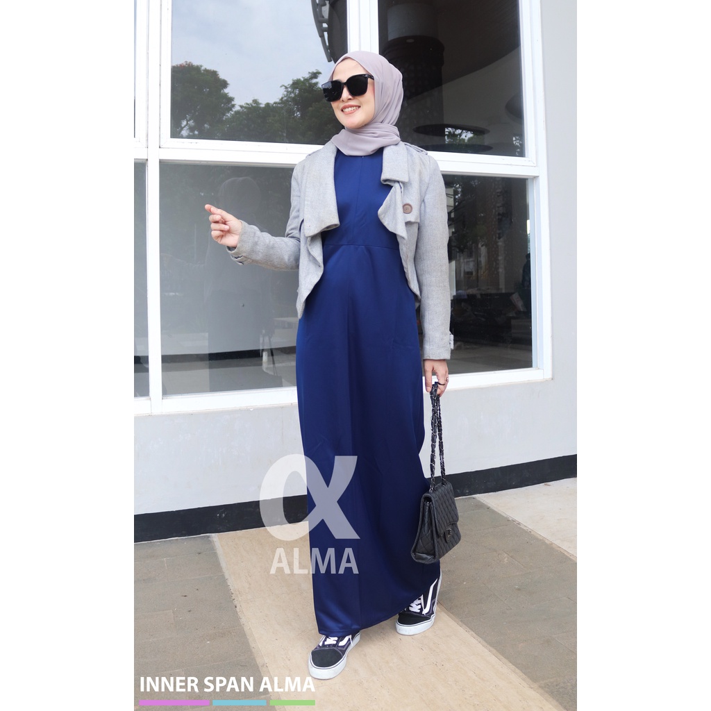 Inner Dress Span Busui Size S M L XL XXL Dress Murah Basic Dress Bahan Jersey