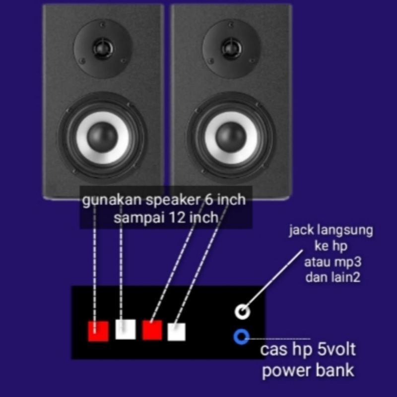 PROMO Power amplifier mini warna warni