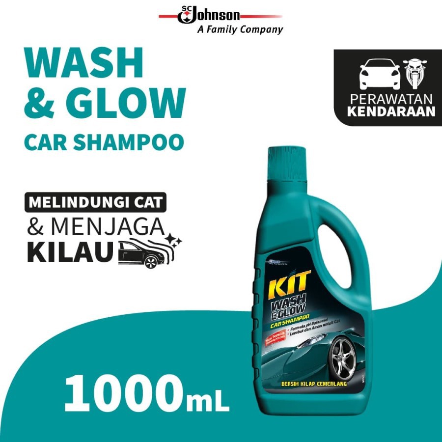 KIT Wash &amp; Glow Car Shampoo Shampo mobil motor 1000ml