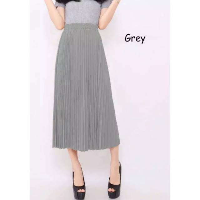 Rok Plisket - Rok Plisket 7/8 Bahan premium (Sebetis)