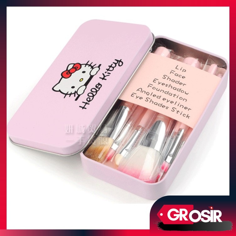 Grosir - K164 Kuas Make Up 7 in 1 Hello Kitty / Make Up Tools / Make Up Brush