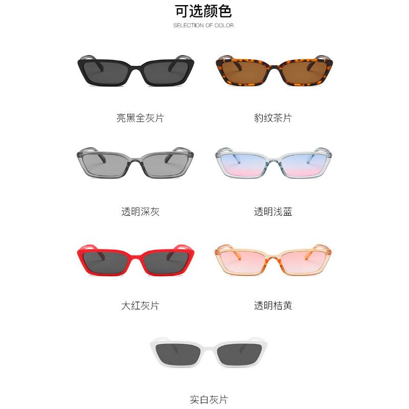 【YUZHU】COD Fashion Baru Retro Rectangle Kecil Bingkai Permen Warna Sunglasses