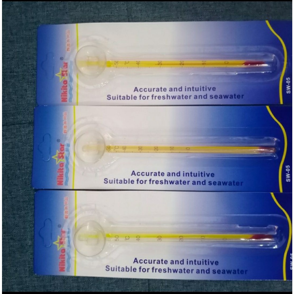 Thermometer Air Aquarium / alat ukur suhu air akuarium - kolam