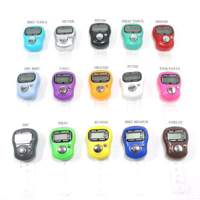 Tasbih Digital Mini / Finger Counter / Penghitung Digital / Penghitung Mini - Random Color 1 Pcs