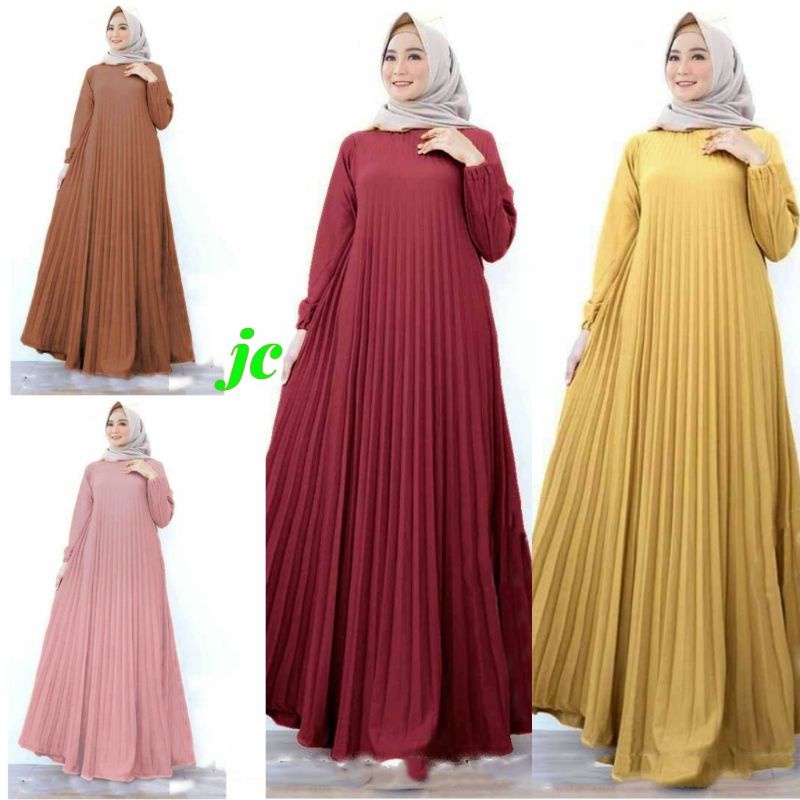 JCZR - Maxi Catrice / Maxi Wanita Fashion Muslim / Maxi Plisket Wanita Terbaru