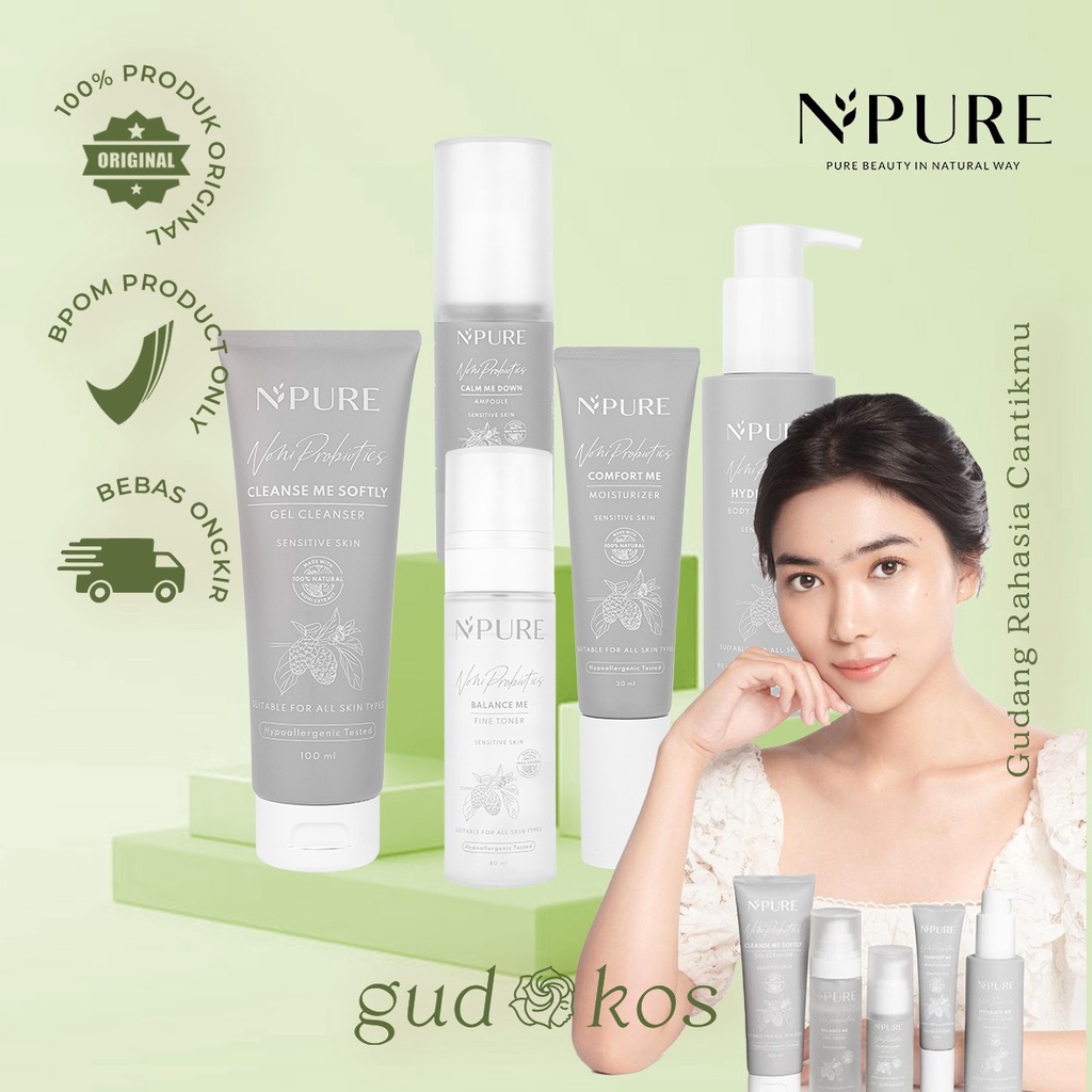 NPURE Noni Probiotics Series for Sensitive Skin - Toner Ampoule Lotion Kulit Sensitif