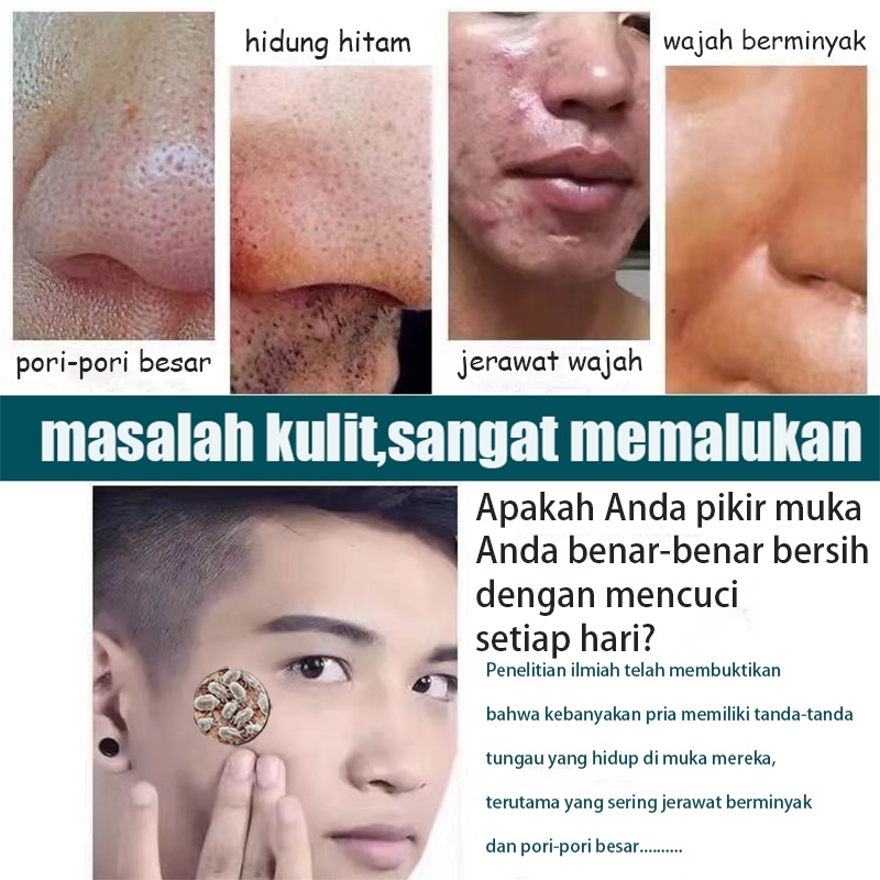 Face Wash Pembersih Muka Pria 150g Pembersih Wajah Menghilangkan Jerawat/Komedo/Kontrol Minyak 100% Asli Bopm