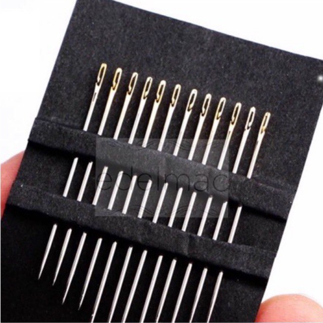 12Pcs Set Jarum tangan Darning Needles,Side Opening Blind Hand Needle