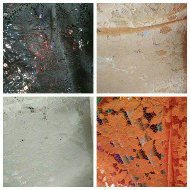 KAIN BROKAT BUNGA TIMBUL LEBAR 1,5METER