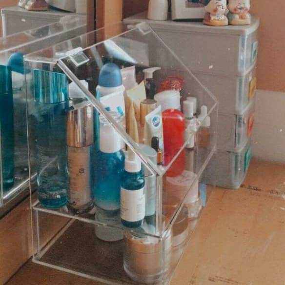 ACRYLIC BOX MAKEUP/SKINCARE ORGANIZER WITH-DRAWER/RAK KOSMETIK AKRILIK