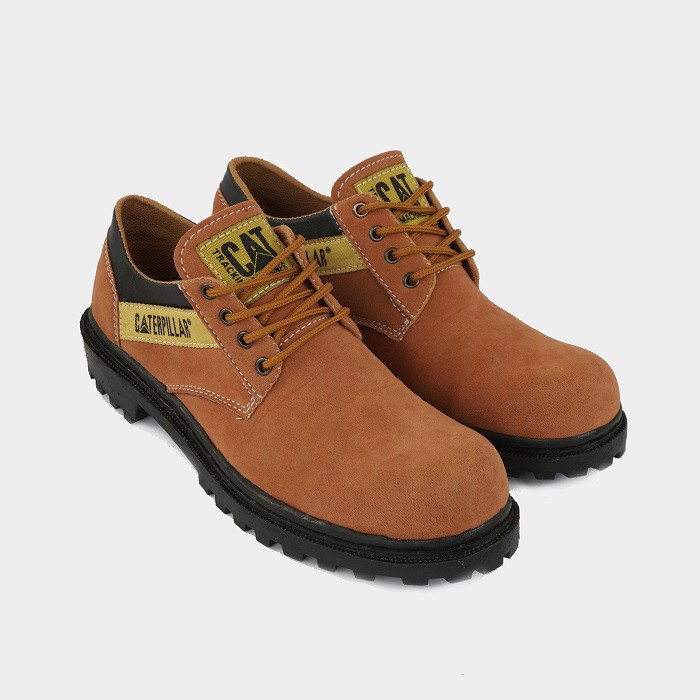 TERLARIS !!!!! Sepatu Safety Boots CATERPILLAR PENDEK Suede Bisa Bayar Di Rumah [COD]