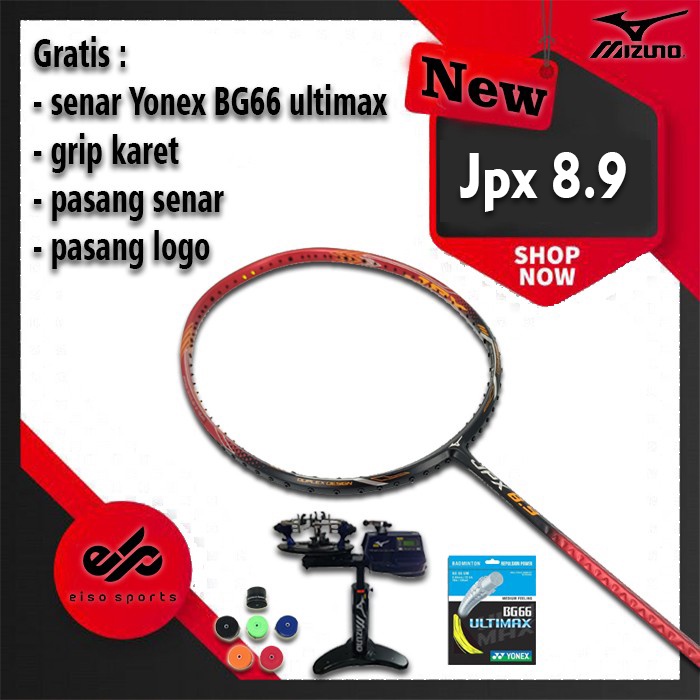 Promo Raket badminton Mizuno JPX 8.9 ( Yy BG 66 Ult )