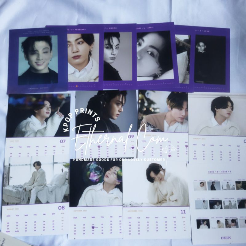 calendar dicon 2021 jungkook bts official fullset / kalendar kalendar
