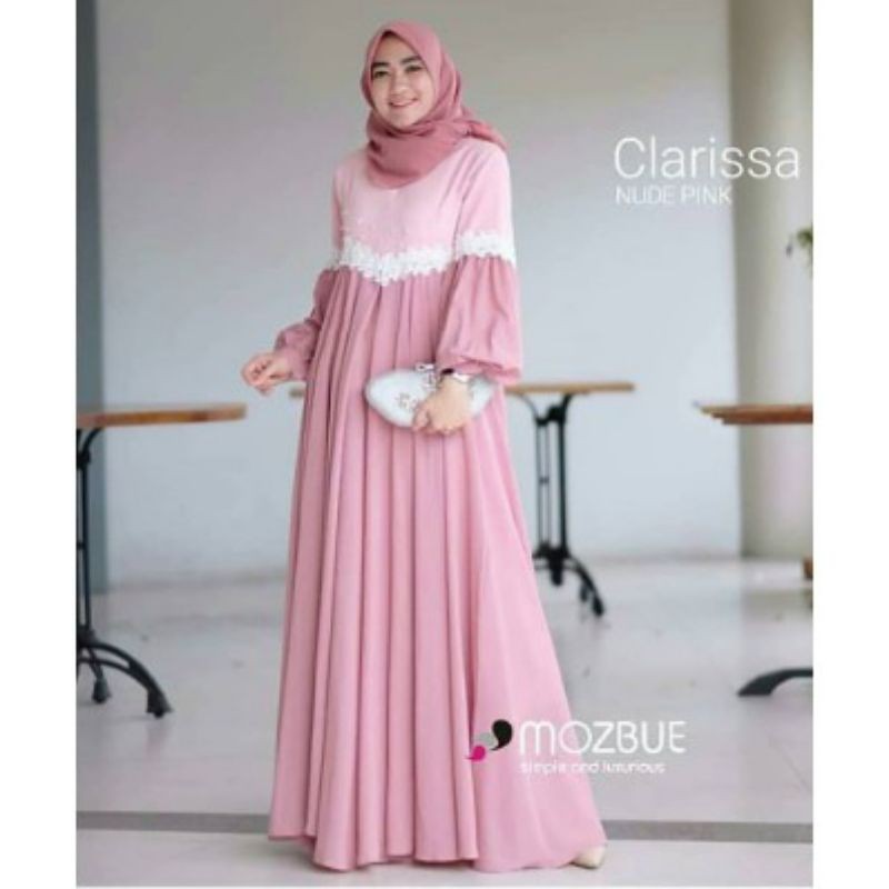 BISA COD Clarissa Dress Baju Muslim Murah Terlaris