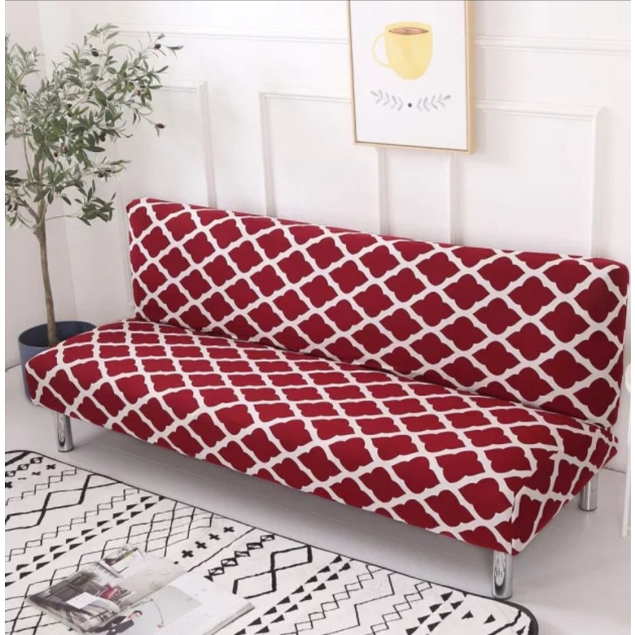 Elastic Vintage Sofa Bed Cover/ Penutup Sofa Bed Elastis Jumbo New Motif