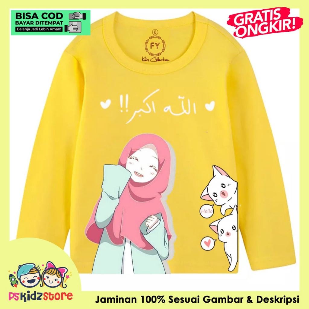 Atasan Panjang Anak Perempuan Baju Lengan Panjang Anak Cewek Kaos Lengan Panjang Anak Perempuan P5ki