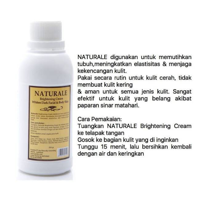 PEMUTIH BADAN PERMANEN NATURALE BLEACHING CREAM 250GR ORIGINAL BPOM BLEACHING BADAN BLICING PERAWATAN TUBUH