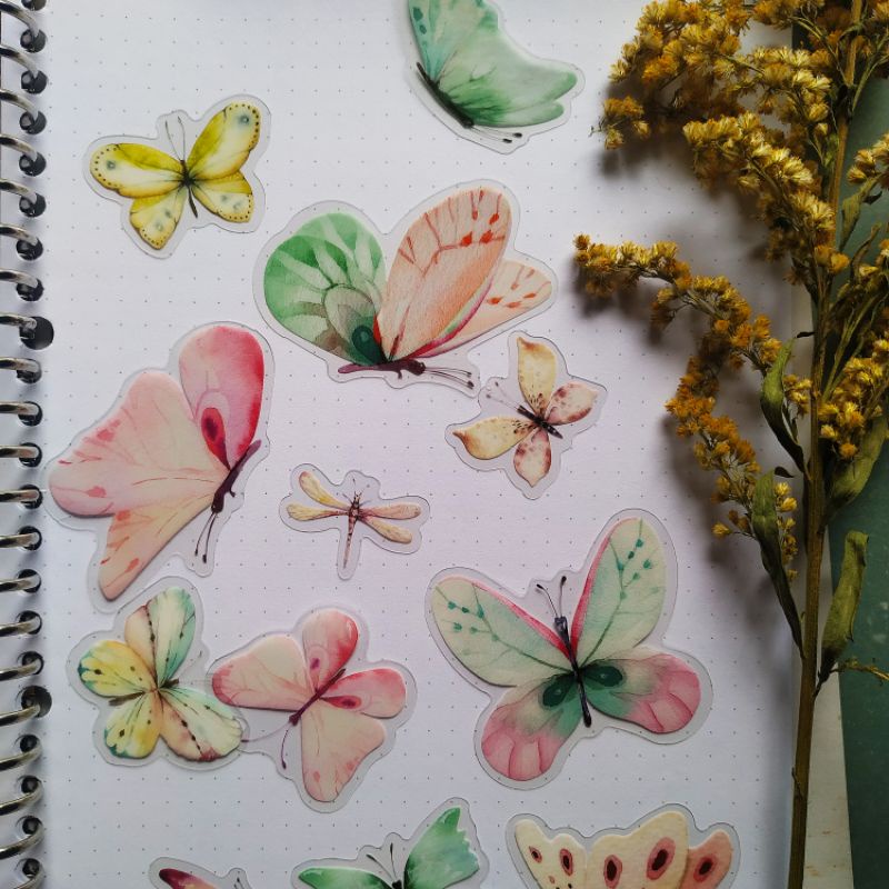 

Sticker Bullet Journal / Scrapbooking tema Kupu kupu