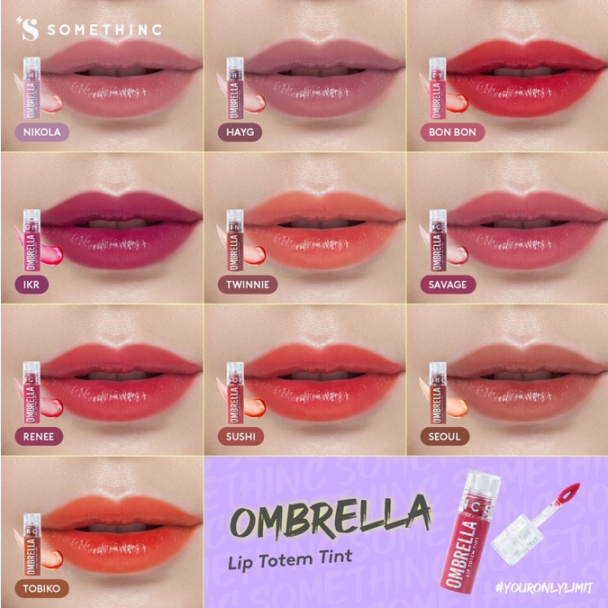 SOMETHINC OMBRELLA Lip Totem Tint (Lip Tint Bibir Plumpy Juicy Sehat) | Fabric Lasting Tint ❤ jselectiv ❤ Lip Tint SOMETHINC - ORI✔️BPOM✔️COD✔️