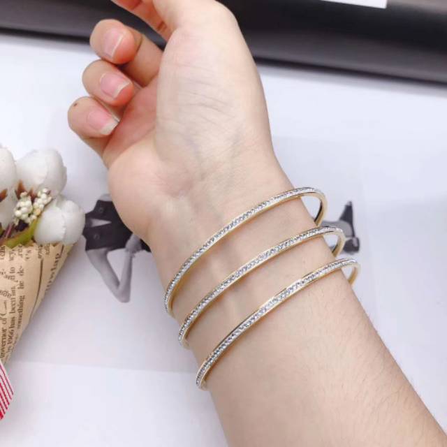 GELANG KERONCONG FULL DIAMOND SET ISI 3