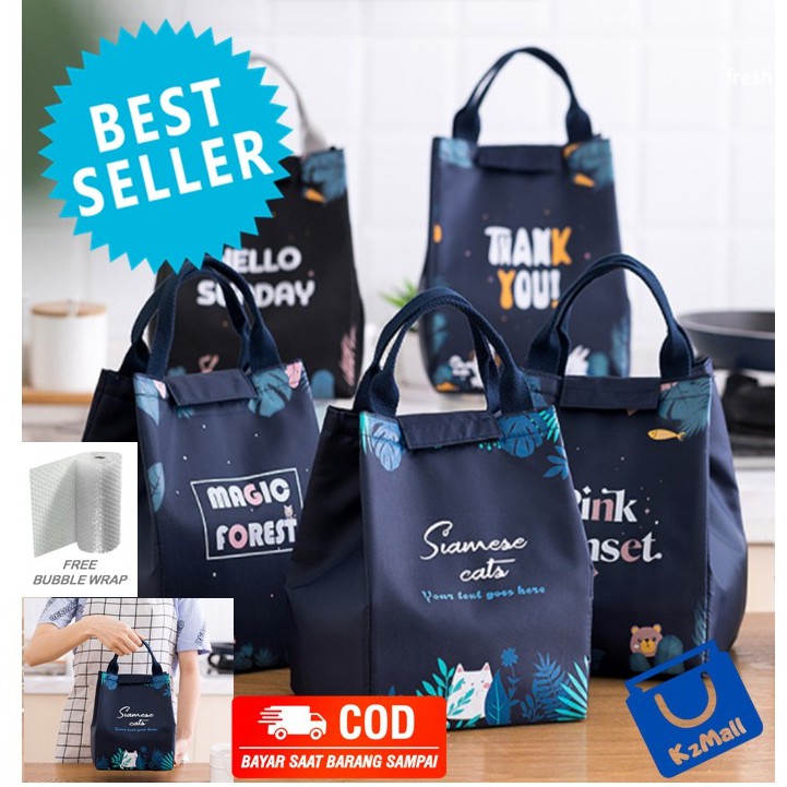  Tas  Cooler Bag Tema Gelap Ukuran  BESAR  Tas  Bekal Tas  