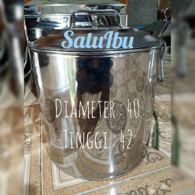 DANDANG BAKSO/BUBUR/SOTO/AIR UKURAN 38 CM X 40 CM BAHAN STAINLESS