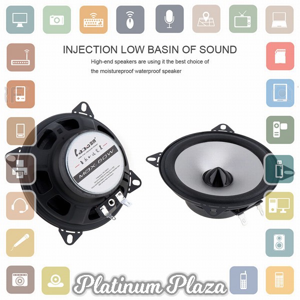 LaBo Speaker Subwoofer Mobil HiFi 4 Inch 60W 2 PCS - LB-PS1401D - Black`3LSH94-