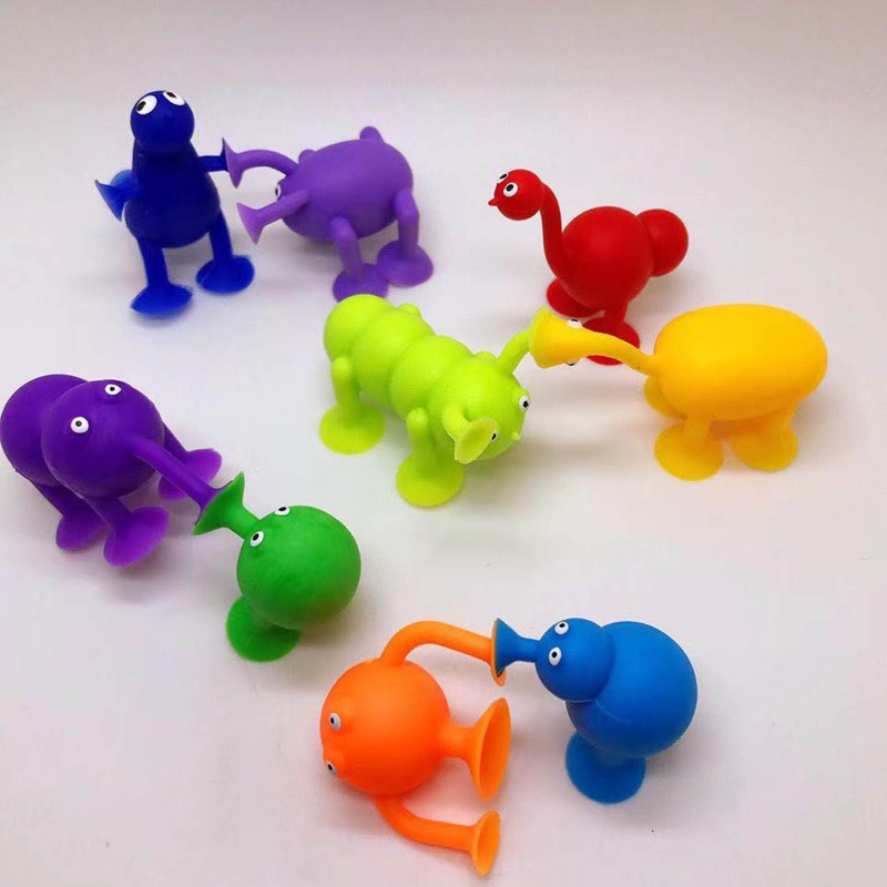 Mary Kartun Suction Cup Untuk Pop Fidget Animal Figure Mainan Pesta Anak Favor Sensory Building Block Silikon Lembut Kecemasan