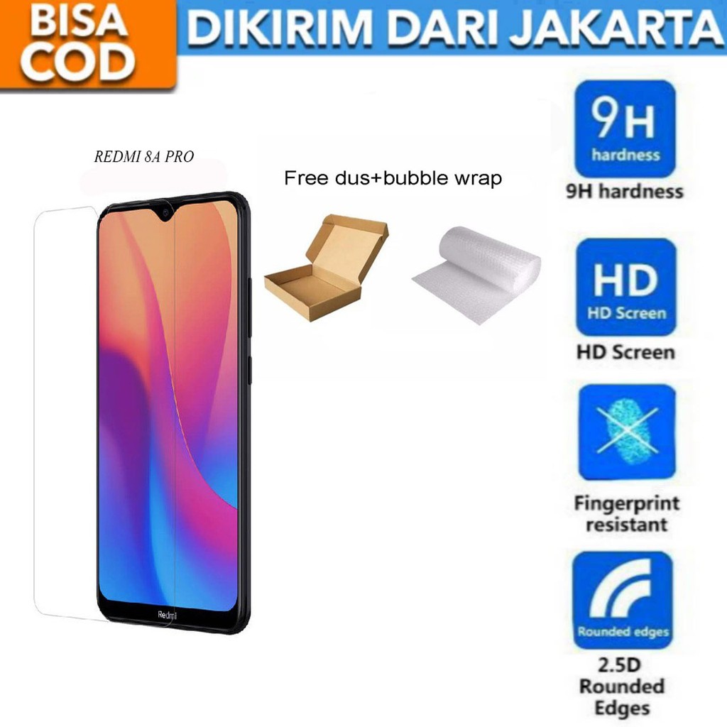 Xiaomi Redmi 8A Pro Tempered Glass Screen Protector Anti Gores