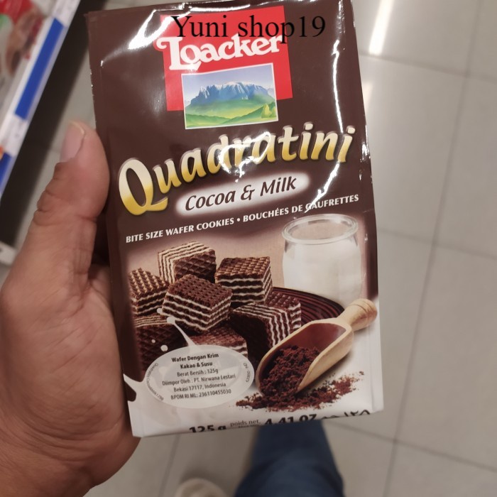 

loacker quadrarini cocoa&milk 125gr