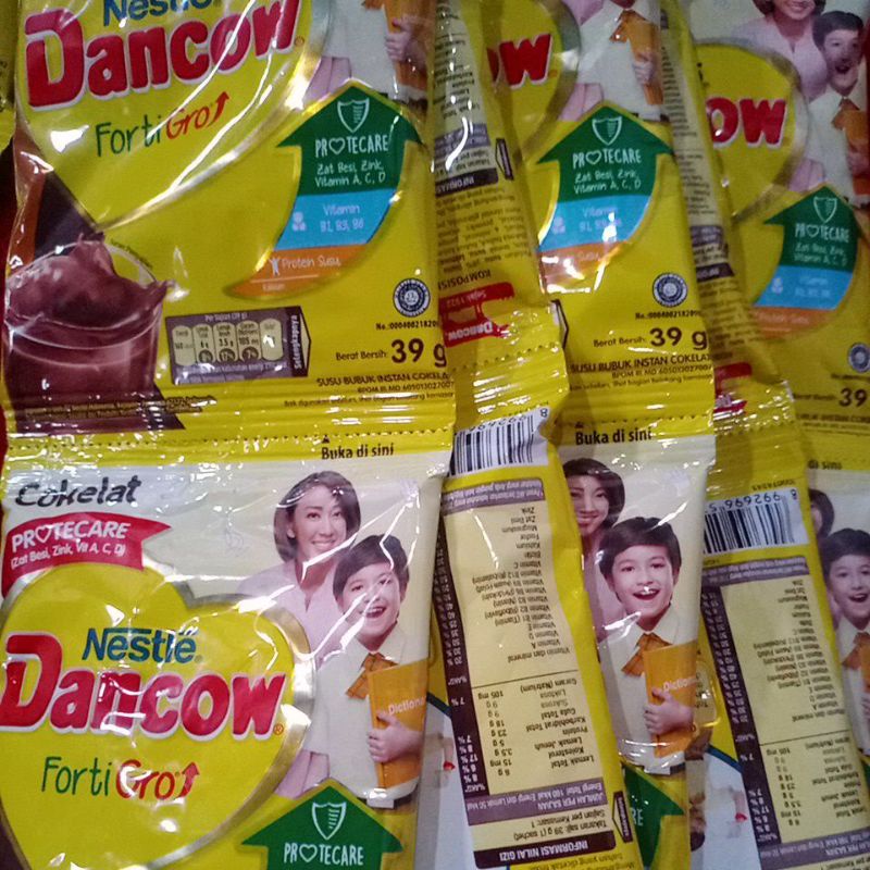 

Dancow Fortigro susu bubuk Coklat renteng 39 gr x10