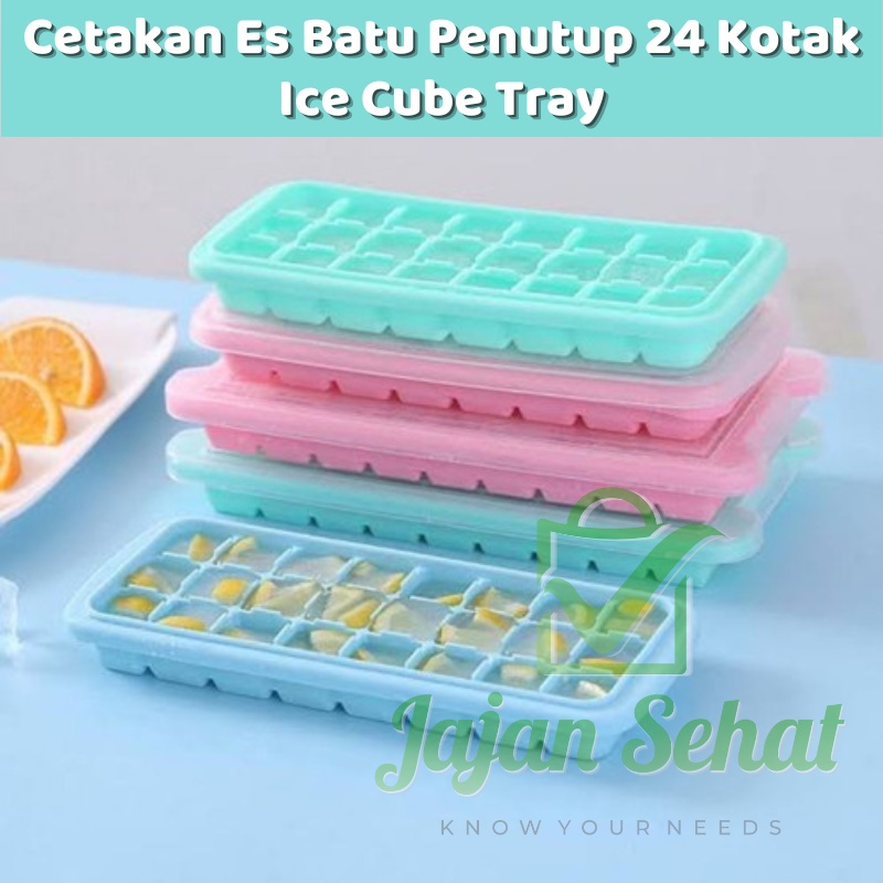 Cetakan Es Batu Penutup 24 Kotak Ice Cube Tray