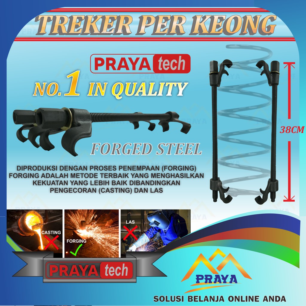 PRAYATECH Treker Per Keong Mobil Spring Compressor Clamp tahan shock shockbreaker per