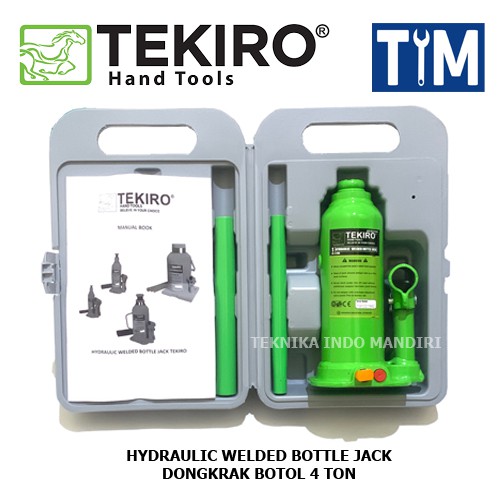 TEKIRO Dongkrak Botol 4 TON / Hydraulic Welded Bottle Jack AU-BJ1910