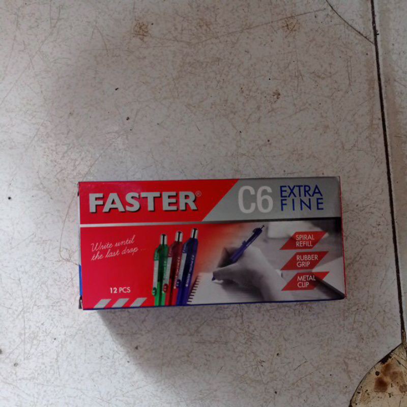 

pulpen faster C6 hitam 1pack isi 12pcs