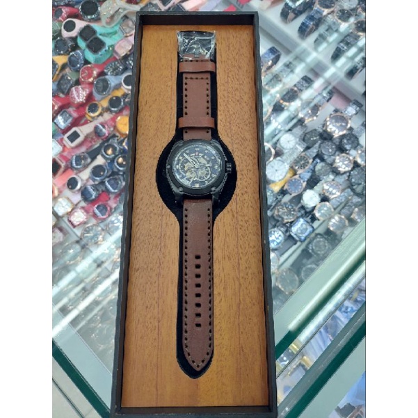 Expedition automatic limited edition tali kulit coklat pria E 6679 MA original 100% free digitec 2 t