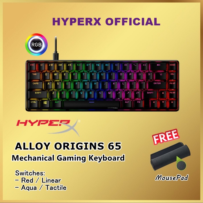 HyperX Alloy Origins 65 RGB Mechanical Gaming Keyboard