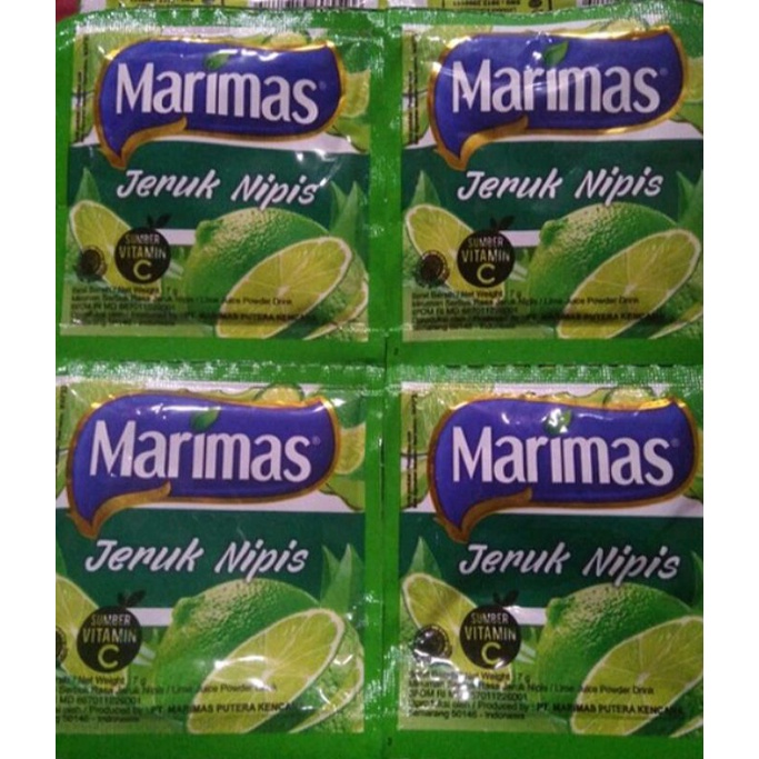 

Serbuk Minuman Marimas Rasa Jeruk Nipis Eceran Kemasan 8 gr