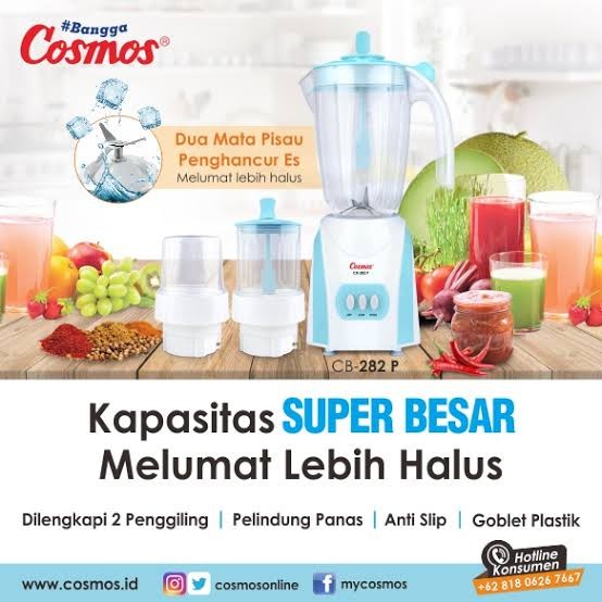 Blender Cosmos CB-282P COSMOS Blender Plastik 2 Lite