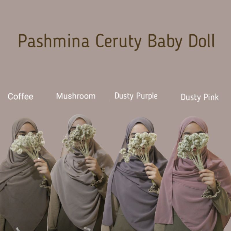 Pashmina Ceruty Baby Doll, Pashmina Syari, Pashmina Jumbo, Pashmina Murah