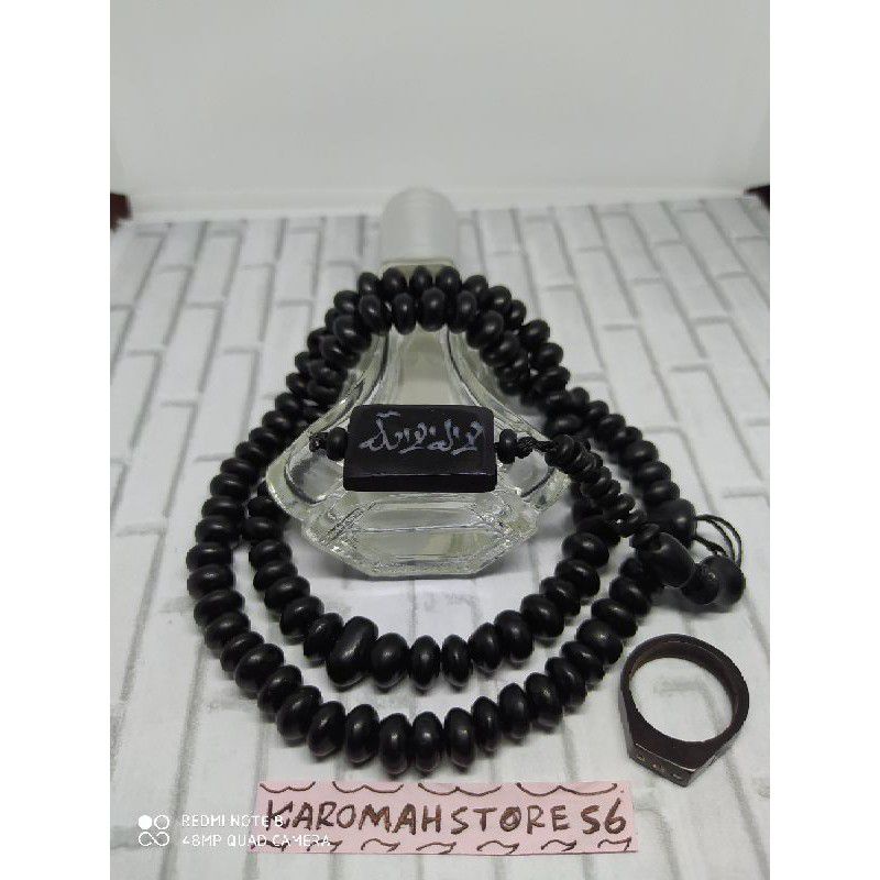 Tasbih Biji gebang lafadz asli 99 butir bulat 8mm