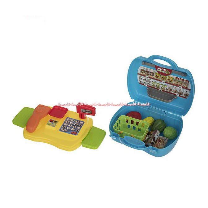 Play Go My Carry Along Market Portable Tas Mainan Anak Isi Set Mainan Kasir 17pcs